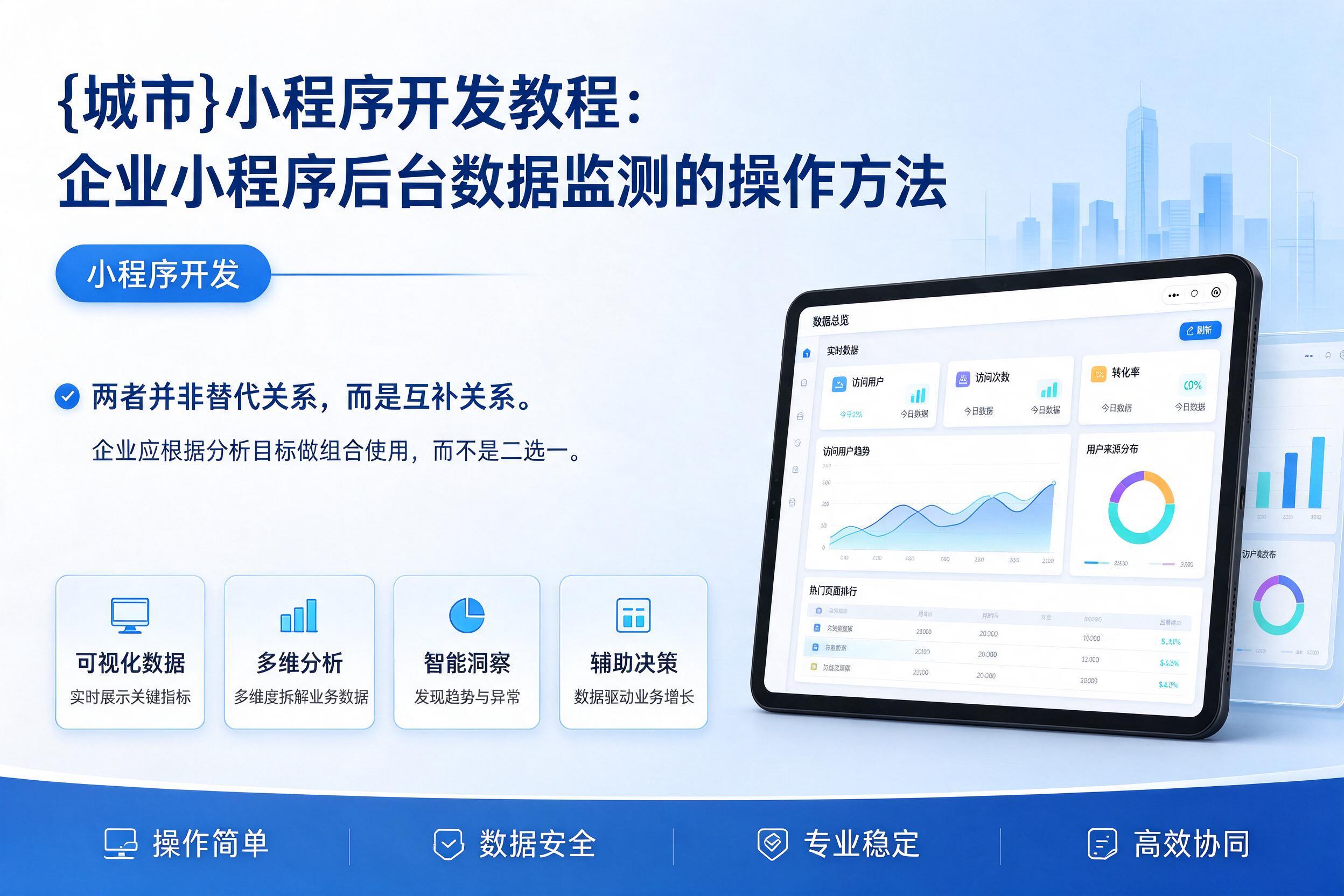 景县小程序开发教程:企业小程序后台数据监测的操作方法